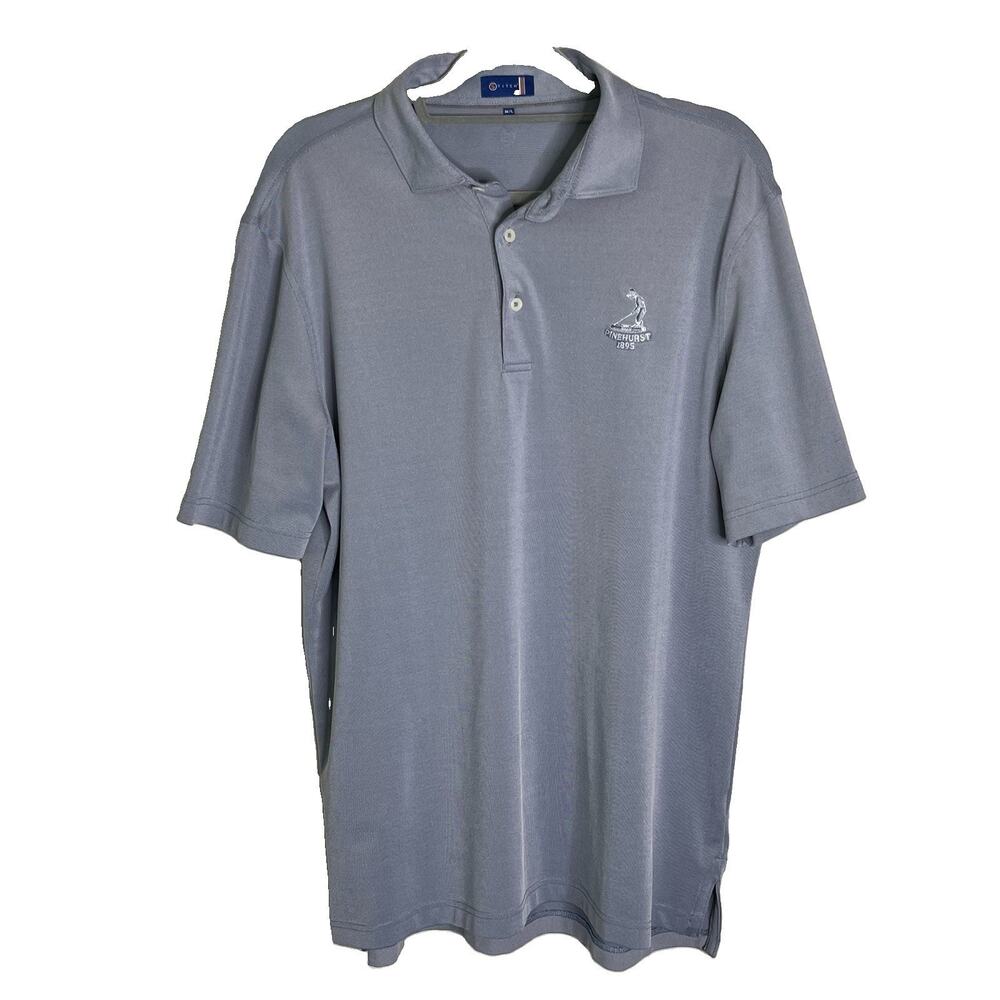Stitch Vintage Lot Of 2 Polo Shirts Men’s M/L Gray Stripe Golf Stretch - Picture 8 of 16